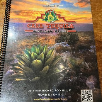 Casa Tequila Mexican Grill - Front of menu - Mexican Near Me - Rock Hill, South Carolina Casa Tequila Mexican Grill - Front of menu - Mexican Near Me - Rock Hill, South Carolina
