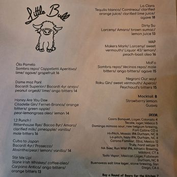 Little Bull - drinks - Bars Near Me - Durham, North Carolina Little Bull - drinks - Bars Near Me - Durham, North Carolina