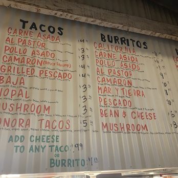 The Taco Stand - Menu - Tacos Near Me - Encinitas, California