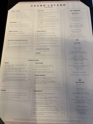 Menu photo 2 Chino Latino London, XGL Menu photo 2 Chino Latino London, XGL