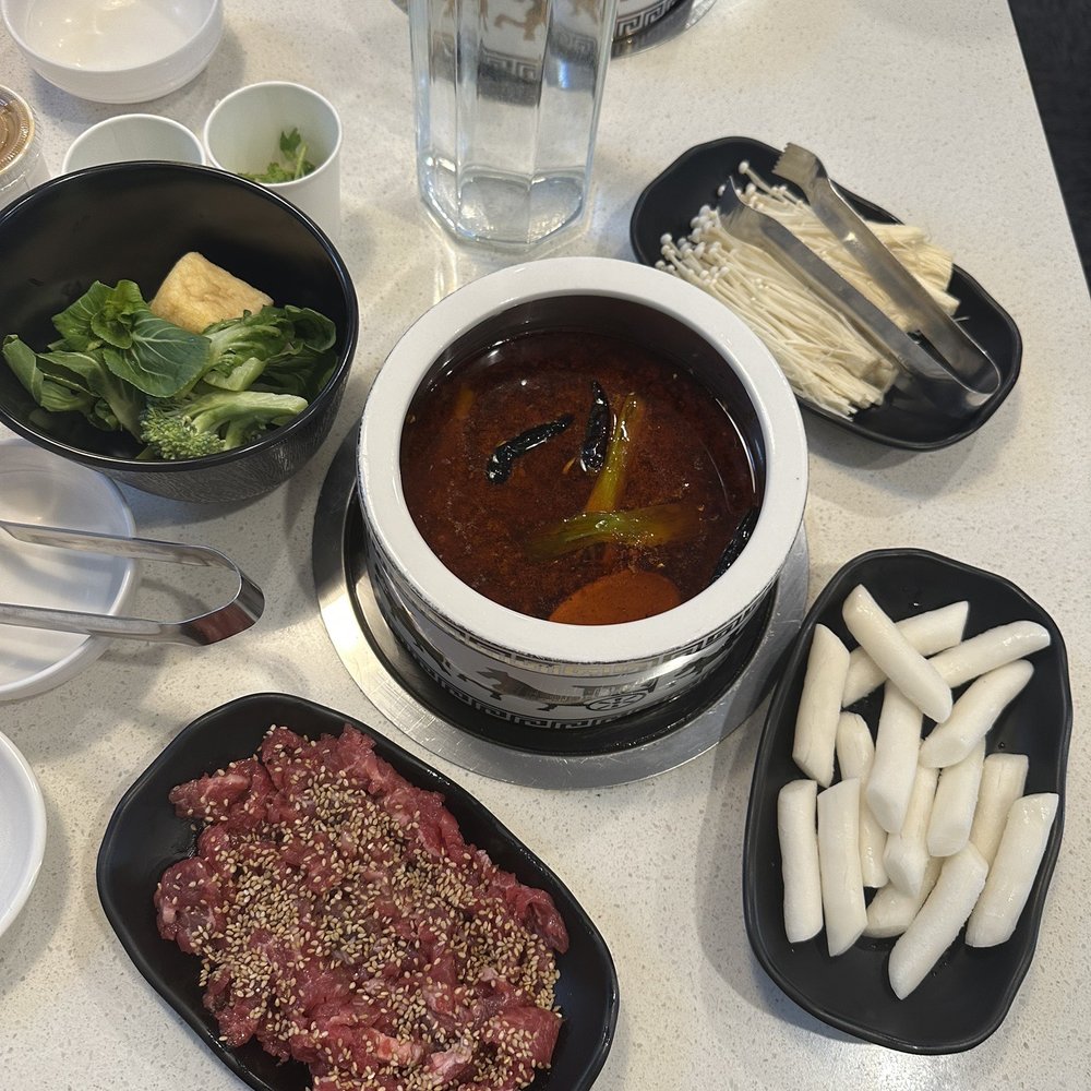 Mala Hotpot Columbus - Mala hot pot with flank steak, rice cakes, mushroom and bok choy - Hot Pot Near Me - Hilliard, Ohio Mala Hotpot Columbus - Mala hot pot with flank steak, rice cakes, mushroom and bok choy - Hot Pot Near Me - Hilliard, Ohio