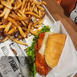 Hot honey with fries
