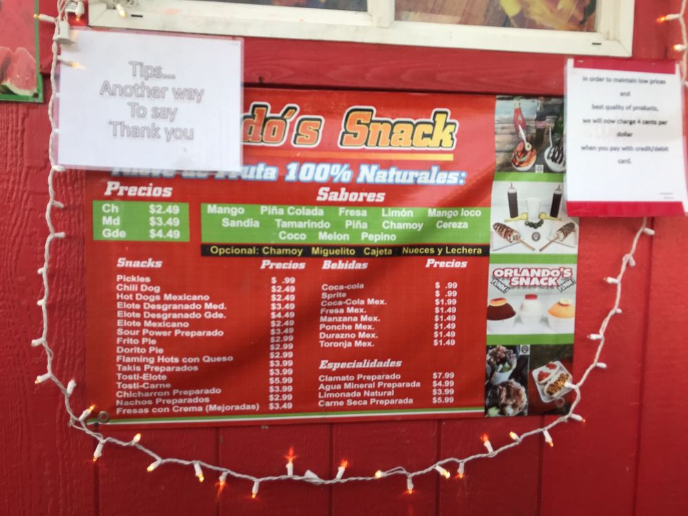 ORLANDO’S SNACK Updated October 2024 11100 Mines Rd, Laredo, Texas