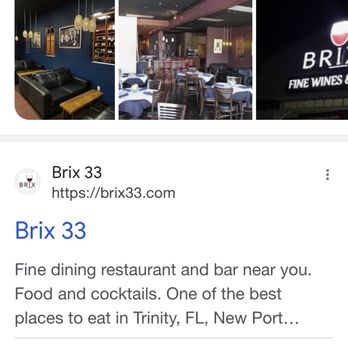Brix 33 Fine Dining - The Antithesis of Fine Dining!!! - New American Near Me - New Port Richey, Florida