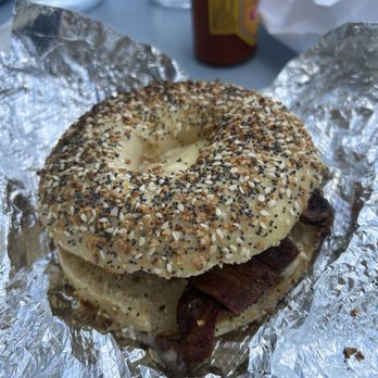 F-ing Bagels - Bacon egg & cheese on everything bagel - Coffee & Tea Near Me - Islamorada, Florida