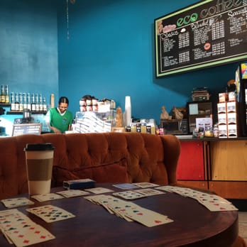 eco coffee - Vanilla latte and a game of REAL solitaire. - Cafes Near Me - Long Beach, California