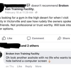 Broken Iron Training