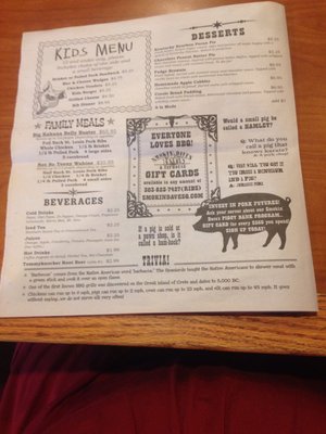 Menu photo 8 Smokin' Dave's BBQ & Brew Lyons, CO