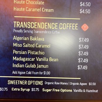 Haute Coffee - This menu is not on their paper menu by the register - Coffee & Tea Near Me - Elk Grove, California