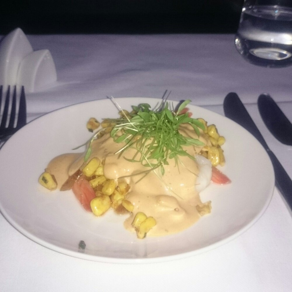 Virgin Australia - King prawns starter - Airlines Near Me - Melbourne Airport, VIC