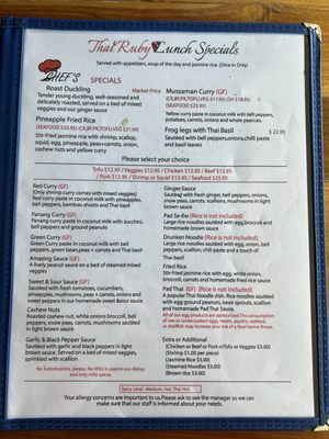 Menu photo 3 Thai Ruby The Villages, FL