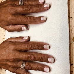 Elite Nails And Spa - Chrome crystal and french nails done by Vincent, a nice dude