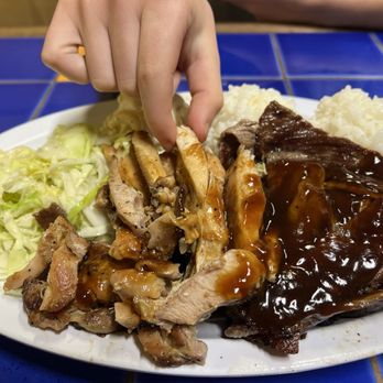 The Loft Hawaiian Restaurant - 3 item combo; 2x KBBQ beef, 1 teriyaki chicken - Hawaiian Near Me - Cypress, California The Loft Hawaiian Restaurant - 3 item combo; 2x KBBQ beef, 1 teriyaki chicken - Hawaiian Near Me - Cypress, California