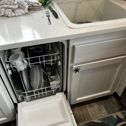 Dishes left from previous guest.