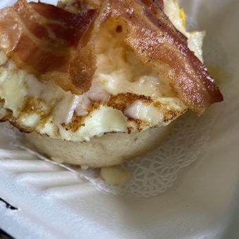 CRUMPETS - Egg, cheese and bacon crumpet - Cafes Near Me - Rochester, New York