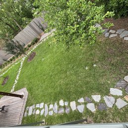 Part of our new backyard. They did a great job from removing the old messy landscape to putting in the new. Part of our new backyard. They did a great job from removing the old messy landscape to putting in the new.