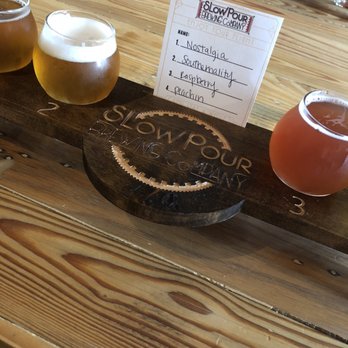 Slow Pour Brewing Company - Flight of beers - Breweries Near Me - Lawrenceville, Georgia