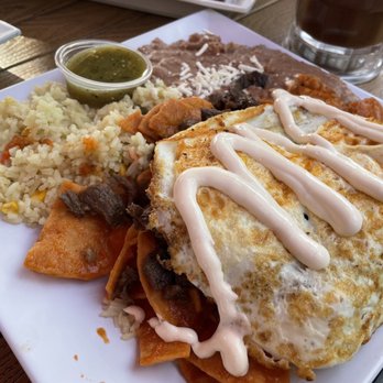 Mex Cocina Cafe - Chilaquiles w/ carne asada - Desserts Near Me - Burbank, California