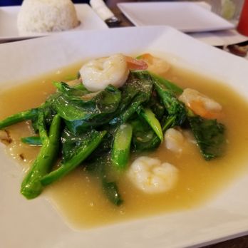 Thai Spoon Cafe - Rad Nah with shrimp - Thai Near Me - Redlands, California