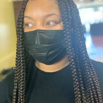 Expressions Hair Lounge - Knotless box braids - Hair Salons Near Me - Long Beach, California