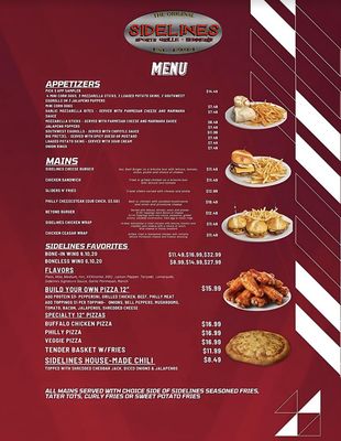Menu photo 3 Sidelines Sports Grille Kennesaw, GA