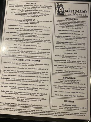 Menu photo 5 Shakespeare's Iowa City, IA