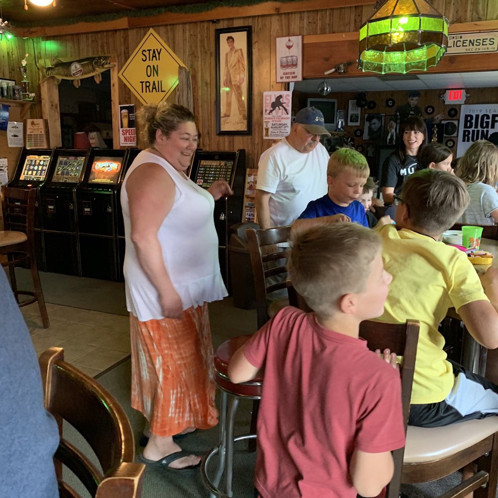 Dow's Corner  Bar - The is the owners lady keeping the kids in line lol "indoor voices" - Bars Near Me - Hayward, Wisconsin