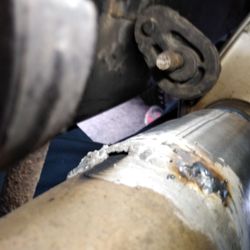 Meineke Car Care Center - $950 for new exhaust that leaked .