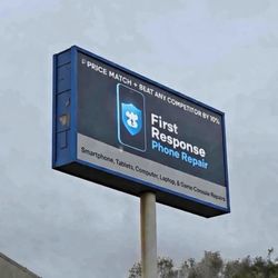 First Response Phone Repair - First Response Phone Repair monument sign.