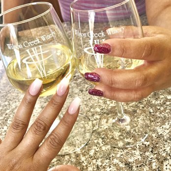 Legends Nails & Spa - .  I did the ombré and my friend did a glitter color.  My ombré colors are giggles and marshmallow. - Nail Salons Near Me - Rancho Cucamonga, California