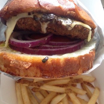 Carl's Jr - Portobello mushroom thick burger with small fries - Fast Food Near Me - Edmonton, Alberta