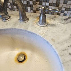 Fresh Nest - Stained "before" sink.