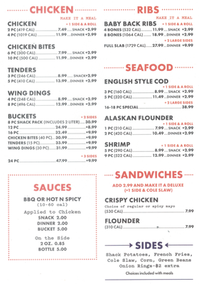 Menu photo 3 Chicken Shack Grosse Pointe Woods, MI Menu photo 3 Chicken Shack Grosse Pointe Woods, MI