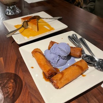 Gerry's Grill - Fried banana with ube ice cream and flan - Filipino Near Me - Artesia, California
