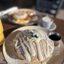 Maple Spot Brunch - In-house bluberry lemon ricotta pancakes