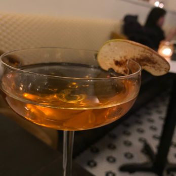 Forsythia - Apple Butter Face (Apple butter washed Makers Mark, Calvados) - Modern European Near Me - Philadelphia, Pennsylvania