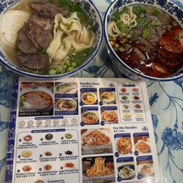 N1.Signature Lanzhou Beef Noodles Soup with regular noodles and N2.Original Beef Noodles Soup with wide noodles N1.Signature Lanzhou Beef Noodles Soup with regular noodles and N2.Original Beef Noodles Soup with wide noodles