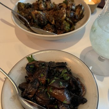Jeffrey's - Mushroom and Crispy Fried Brussels Sprouts - American Near Me - Austin, Texas