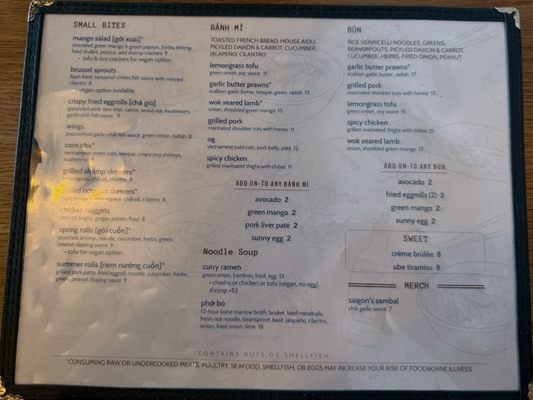 Menu photo 4 Saigon On 7th Austin, TX