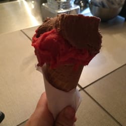 Trii Lounge - Hazelnut gelato and raspberry!