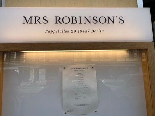 Mrs Robinson’s by null