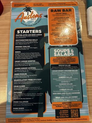 Menu photo 1 Austons on 98 Miramar Beach, FL