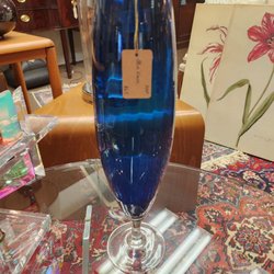Midcentury Modern Blue Vase