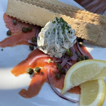 Nepenthe - Salmon appetizer - New American Near Me - Big Sur, California Nepenthe - Salmon appetizer - New American Near Me - Big Sur, California