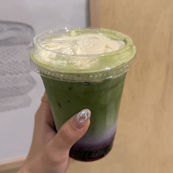 Sojeata - Matcha blueberry lavender latte - Bubble Tea Near Me - Fullerton, California Sojeata - Matcha blueberry lavender latte - Bubble Tea Near Me - Fullerton, California