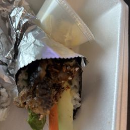 Salmon skin hand roll $8.99 each - very small Salmon skin hand roll $8.99 each - very small