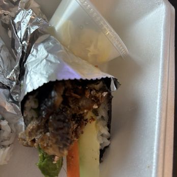 Minato's Japanese Restaurant - Salmon skin hand roll $8.99 each - very small - Sushi Bars Near Me - Laughlin, Nevada Minato's Japanese Restaurant - Salmon skin hand roll $8.99 each - very small - Sushi Bars Near Me - Laughlin, Nevada