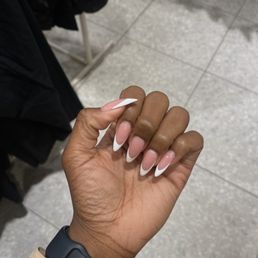 Beautiful French tip nails!