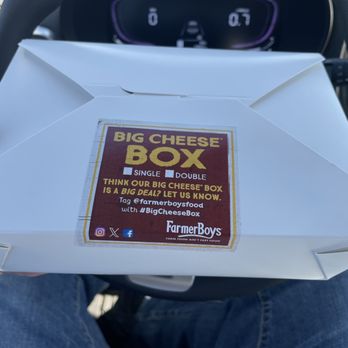 Farmer Boys - Double Big Cheese Box - Breakfast & Brunch Near Me - Murrieta, California Farmer Boys - Double Big Cheese Box - Breakfast & Brunch Near Me - Murrieta, California
