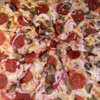 Slice Pizzeria and Pasta | Italian - 16inch with pepperoni mushroom & onion - Italian Near Me - Westlake, Louisiana Slice Pizzeria and Pasta | Italian - 16inch with pepperoni mushroom & onion - Italian Near Me - Westlake, Louisiana
